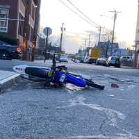 <p>The motorcycle a Bridgeport was riding when it collided with a vehicle.</p>