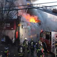 <p>The blaze broke out in the back of Prime Foods.</p>