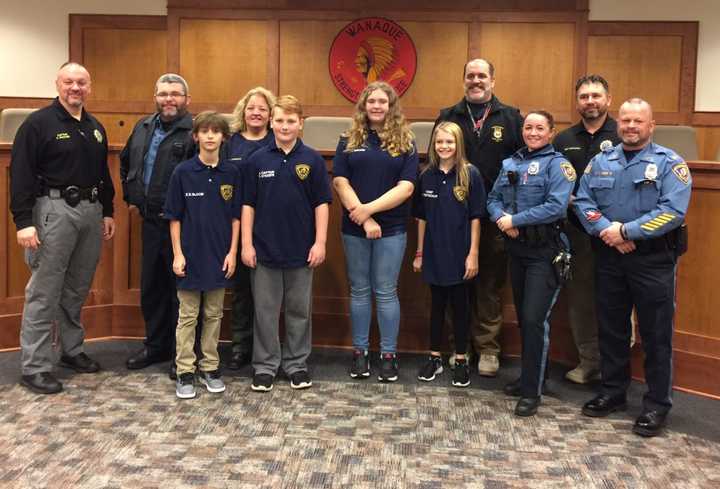 The &quot;Police Officer for a Day&quot; participants.