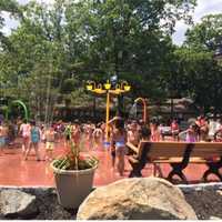 <p>Hundreds of kids were playing in the new spray park, resident Michael Russo said</p>