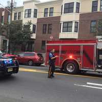 <p>Local authorities responded when a tree fell on a local plumbing truck.</p>