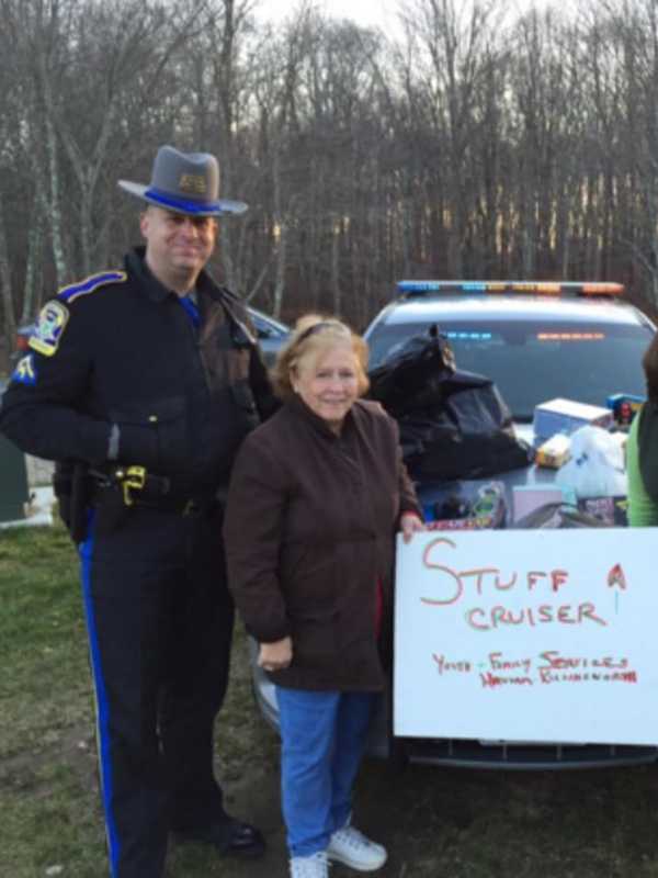 Connecticut State Troopers Collect Toys In Norwalk