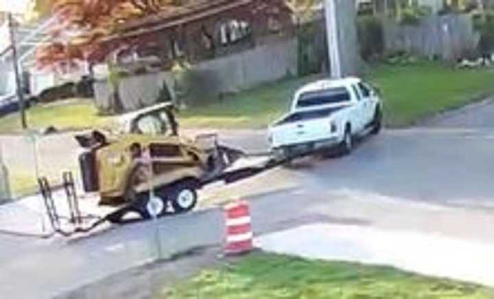 An investigation is underway after a skid-steer loader valued at $122,000 was stolen from the parking lot of a North Lindenhurst apartment complex.