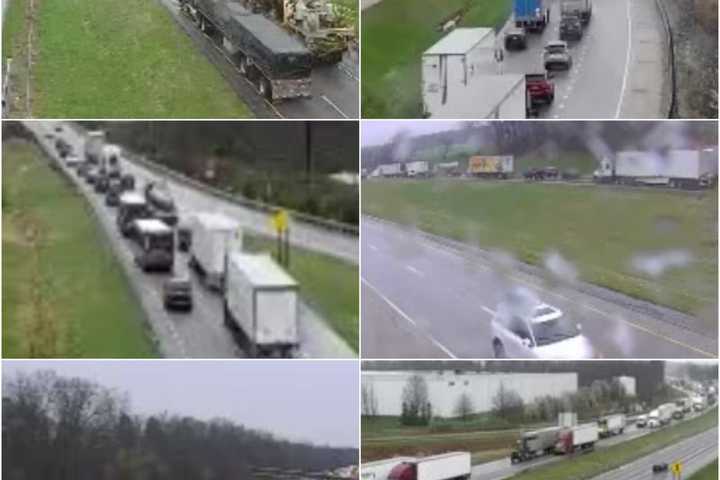 Crash Involving Tractor-Trailer Rollover Closes All Lanes Along Part Of I-81 In Central PA