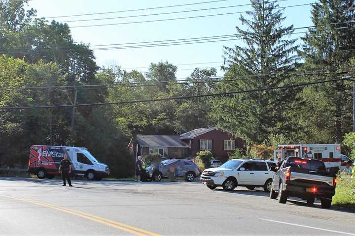 Two-Car Crash Slows Traffic At Busy Area Intersection