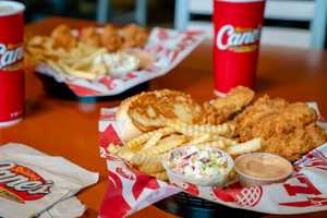 Huge Crowds Turn Out To Opening Of First Raising Cane's Fast-Food Restaurant In CT