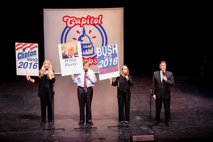 Improv comedy act Capitol Steps will send up the election with a show at the Ridgefield Playhouse on Nov. 5.