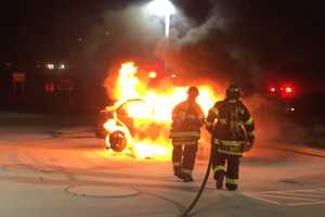 Car Erupts Into Flames Yards From Active Gas Pumps In Fairfield