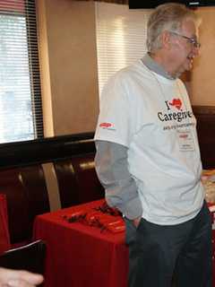State Rep. Perillo Of Shelton Talks With Caregivers Over Coffee