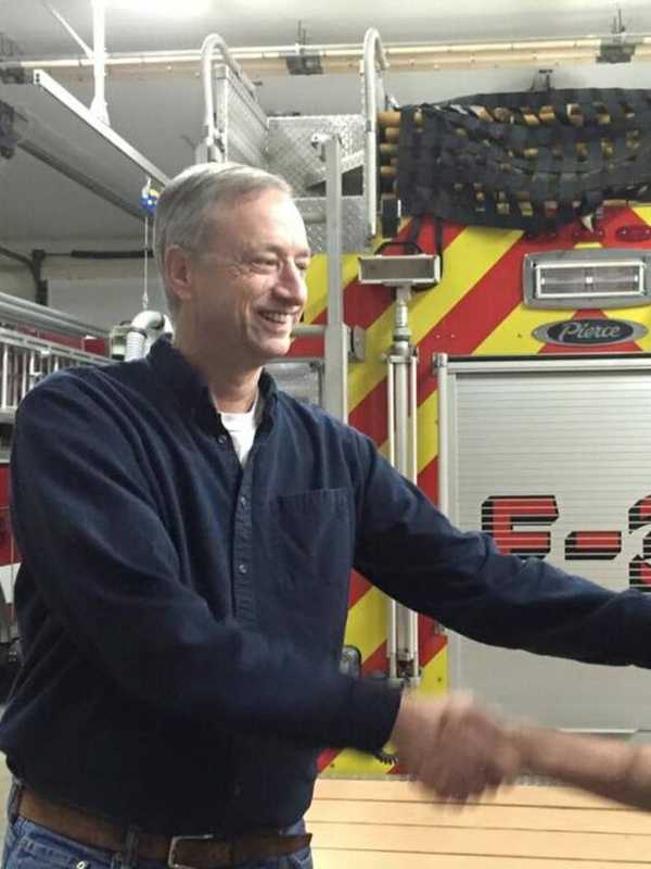 Easton Fire Dept. President Thanks Eagle Scout for Building Picnic Tables
