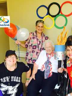 Residents Of Ossining's Cedar Manor Hold Their Own Olympic Ceremony