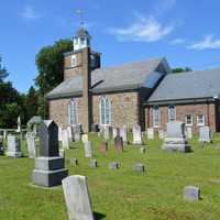 <p>The headstones that were knocked to the ground at the Wyckoff Reformed Church Cemetery in October are now upright.</p>