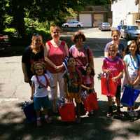 <p>The winners of the contest and members of the Junior Woman&#x27;s Club of Rutherford</p>