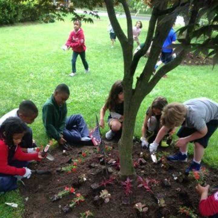 tStudents in kindergarten through grade 8 participated in this beautification project organized by the Chapel School’s Service Learning Committee.