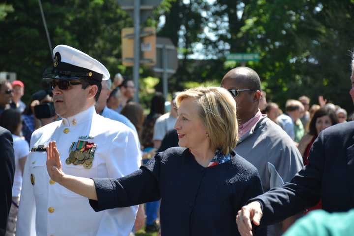 Chappaqua&#x27;s Hillary Clinton at the town&#x27;s Memorial Day parade.