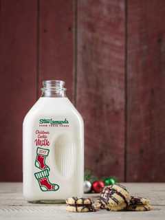 Cookies And Milk — Together — In Special Stew Leonard's Beverage