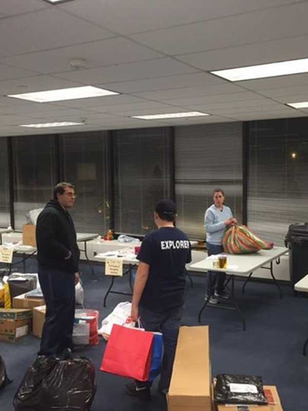 Clarkstown Police Explorers Wrap Gifts For Needy Families