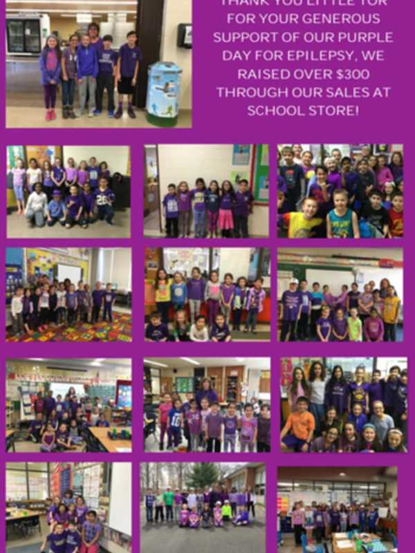 Little Tor Elementary In Clarkstown Turns Purple For A Day