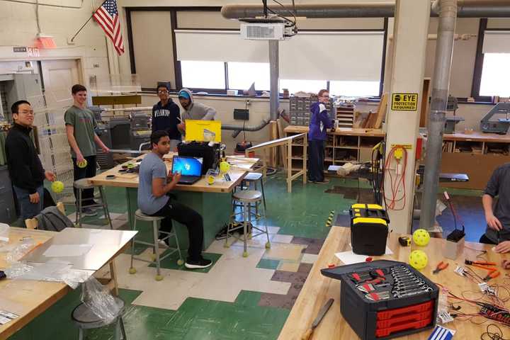 High School Students Prepare For Robotics Competition Being Held In Suffern