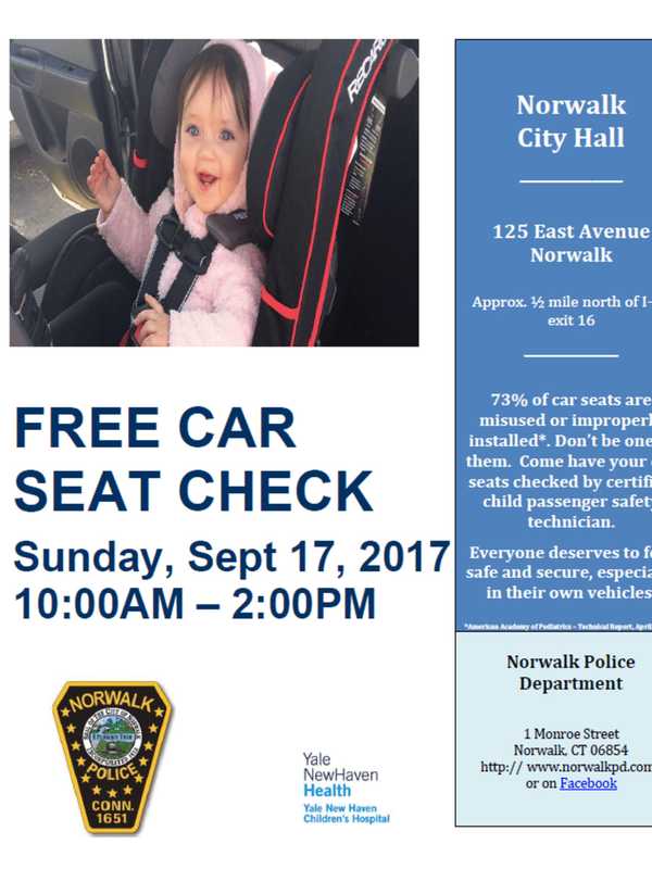 Norwalk Police Hold Free Car Seat Check This Weekend