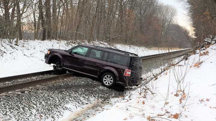 The borough driver told police he was headed south on Briarwood Lane Saturday morning when he hit the gas instead of the brake.