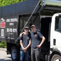 <p>Co-founders of Junk Teens Removal Kirk and Jacob McKinney</p>