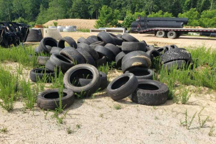 Tired of This: 100 Used Tires Left On Side of Road in Stafford