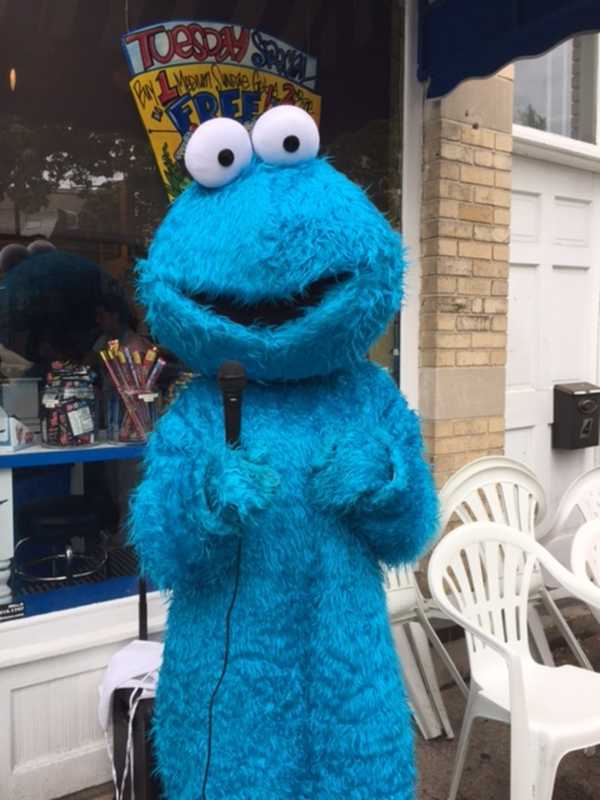 Cookie Monster Spotted Outside Longford's In Rye