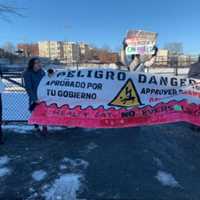 <p>Protesters, of whom six were arrested, decried the substation as dangerous.</p>