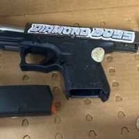 <p>One of three weapons confiscated by police.</p>