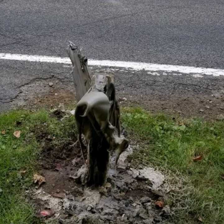 A look at one of the blown-up mailboxes in Cortlandt.