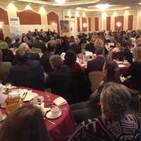 <p>A crowd of more than 330 packed a Poughkeepsie Grand Hotel ballroom to hear regional county leaders present updates on how they&#x27;re reshaping government in an era of tighter costs and more demands.</p>