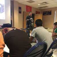 <p>Croton firefighters get training in their new "self-contained breathing apparatus" Tuesday.</p>