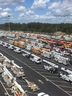 Eversource Arrives: Convoy Of 100 Workers To Help Restore Power In Florida