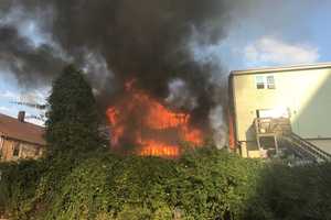 Two Houses Damaged In Huge 5-Alarm Fire Near Stamford Hospital