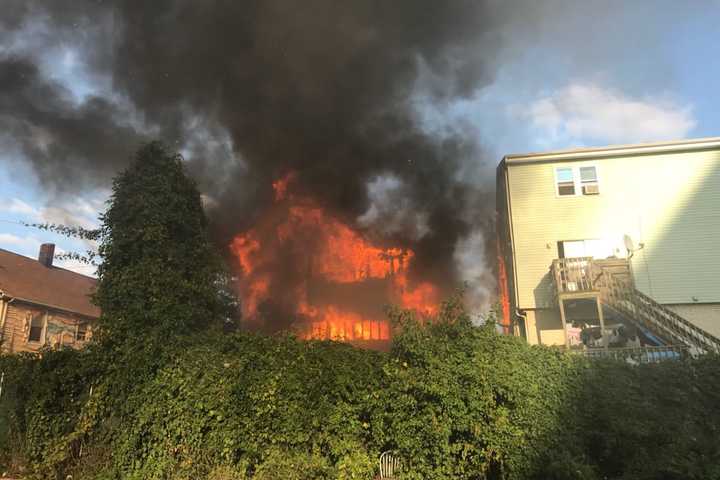 Two Houses Damaged In Huge 5-Alarm Fire Near Stamford Hospital