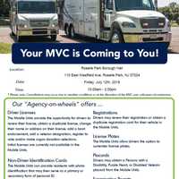 Need To Renew Your License? MVC Mobile Unit Coming To Roselle Park