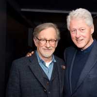 <p>Steven Spielberg and Bill Clinton at a screening of the film earlier this month at Jacob Burns Film Center in Pleasantville.</p>