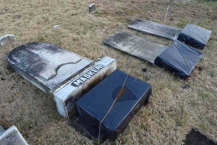 Vandalized Wyckoff Headstones Prepped For Expert Repair