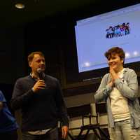 <p>Sarah Harrison is announced as the winner of the Doodle 4 Google contest at Bunnell High School on Friday.</p>