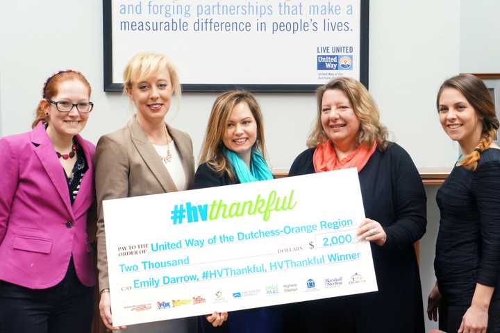 HVThankful Donates $2,000 To United Way In East Dutchess