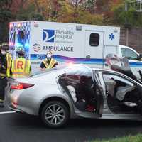 <p>Several rigs were required to transport the injured.</p>