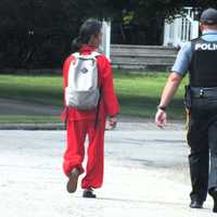 <p>Police were called after the woman was spotted in martial arts garb carrying what turned out to be fake swords near a Fair Lawn school.</p>