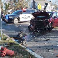 <p>Fire hydrant knocked from its base in Glen Rock.</p>