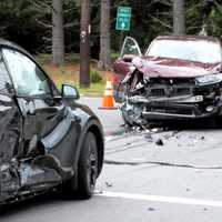 <p>A Honda CRV broadsided a Tesla at Paramus Road and West Midland Avenue in Paramus around 1:30 a.m. Saturday, Sept. 9.</p>