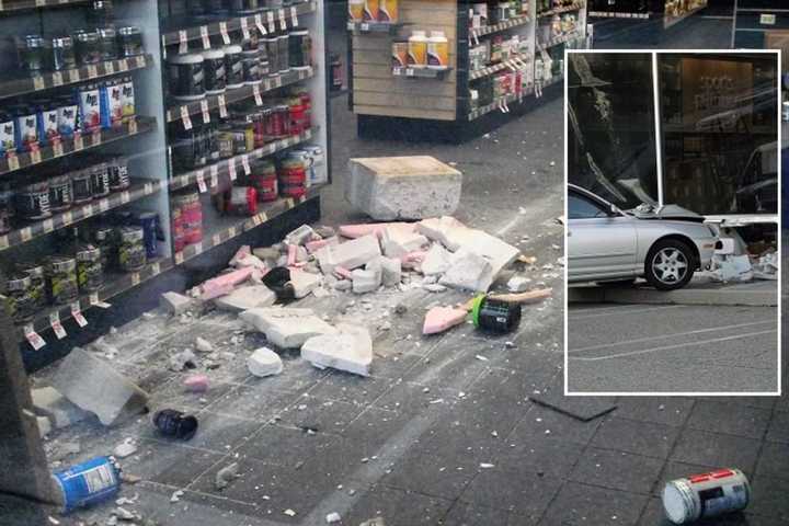PHOTOS: Car Slams Into Route 4 Vitamin Shoppe In Paramus
