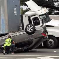 Videos Show Cause Of Rt. 17 Tractor-Trailer Crash That Ejected Passenger, Rochelle Park PD Says
