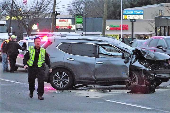 PHOTOS: Transformer Sent Flying As SUV Slams Into Route 17 Pole In Paramus