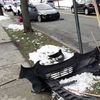 Driver Hospitalized After Sedan Slams Into Ridgewood Utility Pole