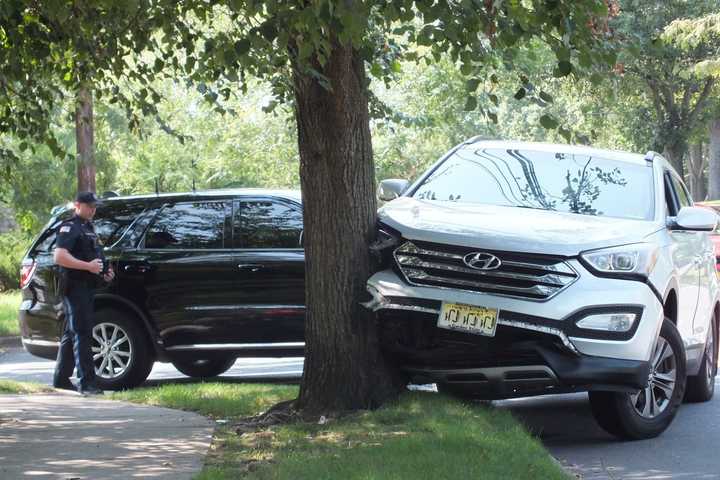 SUV Slams Into Tree In Glen Rock